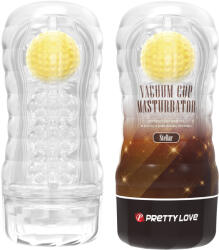 Pretty Love Stellar Vacuum Cup Stimulation Ball Masturbator Clear-Yellow