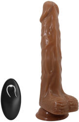 Pretty Love Beautiful Encounter Bodach Thrusting & Vibrating Dildo with Remote 20cm Brown Vibrator