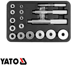 Yato YT-25415 ki- és beütő készlet csapágyak, tömítések, gyűrűk szereléséhez, 17 részes (alu ötvözet) (YT-25415)