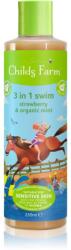 Childs Farm 3 in 1 Swim Strawberry & Organic Mint șampon, balsam și gel de duș 3 în 1 pentru copii 250 ml