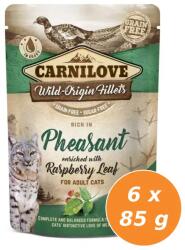 CARNILOVE Cat tasakos Pheasant with Raspberry Leaves - Fácán málnalevéllel 6x85g