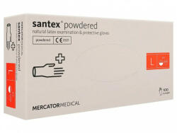 Mercator Medical SANTEX / IDEAL Púderezett Latex kesztyű TXT 100db L
