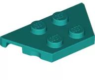 LEGO® 51739c39 - LEGO sötét türkiz lap 2 x 4 méretű, mindkét oldalán lecsapott (51739c39)