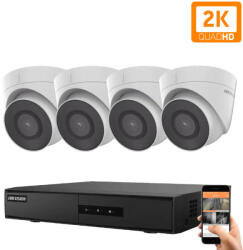 Hikvision 4 dome biztonsági kamerás IP kamera rendszer 4MP