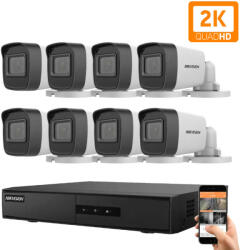 Hikvision 8 biztonsági kamerás IP kamera rendszer 4MP