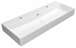 SAPHO GSI Kube X kerámiamosdó 120x47 két csapfurattal és csiszolt élekkel, ExtraGlaze, fehér 94249211 (94249211)