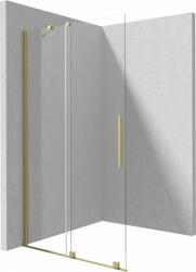 Deante Prizma Walk-in zuhanyajtó 90x195 átlátszó üveggel, szálcsiszolt arany profilszín KTJ_R39R (KTJ_R39R)