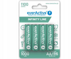 everActive AA 1100 mAh tölthető elem - 4db