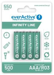 everActive AAA 550 mAh tölthető elem - 4db