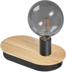 OSRAM Decor Wood beltéri lámpatest fadekor/fekete színben, E27 foglalattal, IP20 védettséggel, 5 év garanciával, 220-240V ( 4058075757103 ) (4058075757103)