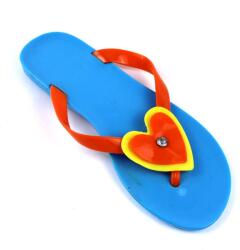 Zibra Papuci de dama, flip -flop din cauciuc 2137-HEART-BLUE (2137-HEART-BLUE)