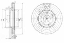 DELPHI Disc frana MERCEDES CLK (C209) (2002 - 2009) DELPHI BG3396