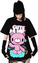 KILLSTAR Tricou (unisex) KILLSTAR x GLOOMY the Naughty Grizzly - Cute As Hell - Negru - KSRA010691