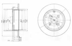 DELPHI Disc frana TOYOTA COROLLA (CDE12, ZZE12, NDE12, ZDE12) (2001 - 2007) DELPHI BG3974