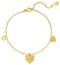  SMARTECH Bratara Inox Heart Coins, Auriu
