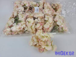  Hortenzia 25v selyemvirág fej 15 cm - Rózsaszínes Átmenetes