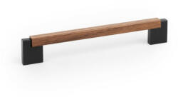 Viefe DUO MINI fa-fém bútorfogantyú 320 mm, szürke-dió (0658320NM2717)