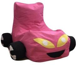 GimiHome Fotoliu tip masinuta, Big Bean Bag pentru copii, textil umplut cu perle polistiren, roz (GM562932pink)
