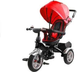 LEAN Toys Tricicleta cu pedale pentru copii, cu scaun rotativ si copertina rosie, LeanToys, 7671 (GM561918Red)