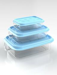 Sterk Plast Set Cutii Alimente Sterk Dreptunghiulare Luna 3 Piese (GM564520)