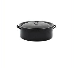  Cratita cu capac emailata, 40 L, 1515/55 , neagra (GM5388)