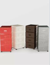 Sterk Plast Dulap 4 Sertare Ratan, Sterk, 91x 37.5 X 46, Diverse Culori (gm74636) Pantofar
