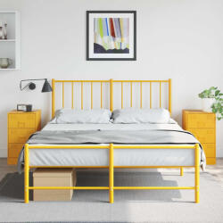 vidaXL 2 db mustársárga acél éjjeliszekrény 34, 5 x 39 x 62 cm (841782) - balena
