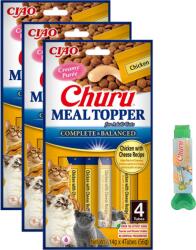 INABA INABA Macskaeledel Topper Csirke sajtos receptúrával 12x14 (56g) + INABA Kanál - Churu csemege tálalókanál
