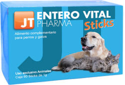 JT PHARMA Entero Vital Sticks - Pentru câini și pisici pt ameliorarea diareii acute sau cronice (60 pliculețe = 60 g)