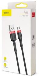 Baseus Cablu de date, Baseus, Tip USB/Micro USB, 3m, Negru/Rosu