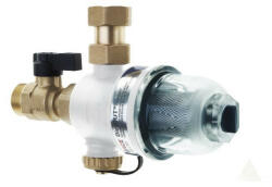 HCE DirtOut Compact 3/4"-os mágneses iszapleválasztó mechanikus szűrővel, átlátszó/fehér (HCE-DF00300034WT) - kazanklima
