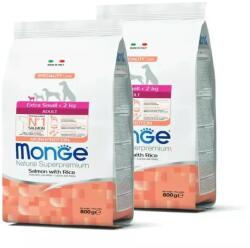 Monge Dog Speciality Line Monoprotein Adult Extra Small - lazac, rizs 2x0, 8kg