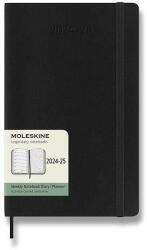 Moleskine 2024-2025 L, puha fedeles, fekete (DSB18WN3Y25)