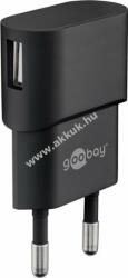 Goobay Essential Charger 5W USB-A hálózati töltő fekete 1x USB-A csatlakozó - Kiárusítás