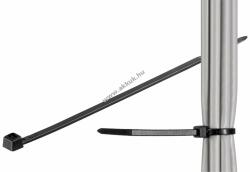Fixpoint Kábelkötegelő, kábelkötöző, gyorskötöző időjárásálló, fekete 3, 5mm x 300mm 100db/csom