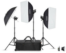Godox MS300V-D Stúdióvaku szett (3db vaku) (Bowens) (MS300V-D)