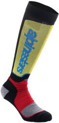 Alpinestars MX Plus zokni fekete-piros fluo-sárga fluo-kék