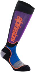 Alpinestars MX Plus zokni fekete-narancssárga-lila-kék-szürke