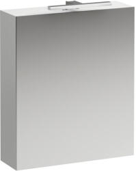 Laufen BASE Tükrös szekrény, ajtó balos világítással és dugaljzattal EU IP 44, Fényes Fehér H4027511102611 (H4027511102611)