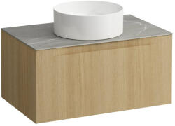 Laufen ARUN Fiókos elem 800, 1 fiókkal, kivágással középen, Piasentina Grigio felülettel, Világos Tölgy H4161011512501 (H4161011512501)