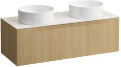 Laufen ARUN Fiókos elem 1200, 1 fiókkal, kivágással jobb és bal oldalon, Botticino Crema felülettel, Világos Tölgy H4171241512501 (H4171241512501)