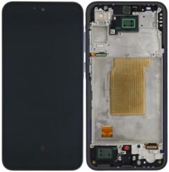 Samsung A356 Galaxy A35 5G Előlap Keret+LCD Kijelző+Érintőüveg (GH82-34221A) Fekete, Navy, Gyári, Service Pack