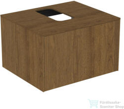 Ideal Standard CONCA 60, 2x50, 5 cm-es 1 fiókos szekrény kivágott lappal, mosdó nélkül, dark walnut T3928Y5 (T3928Y5)