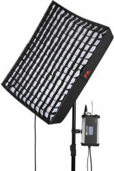 Falcon Eyes RX-18TD feltekerhető, hordozható LED videólámpa, világítás 100W 3000-5600K + softbox méhsejtráccsal