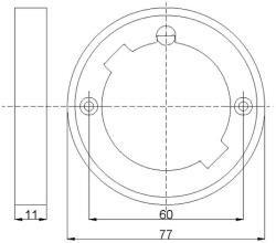 UltraLux Spot mini LED PENTRU MOBILIER, cu rama, rotund, 1.5W, 4000K, corp ALB, LUMINA NEUTRA (MLLR1540W)