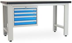 Rauman Műhelyasztal Solid MDF-40, 150 cm, függő doboz, fekete