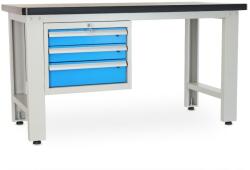 Rauman Műhelyasztal Solid MDF-30, 150 cm, függő doboz, fekete