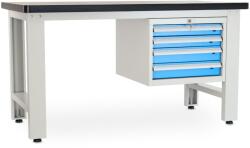 Rauman Műhelyasztal Solid MDF-04, 150 cm, függő doboz, fekete