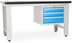 Rauman Műhelyasztal Solid MDF-03, 150 cm, függő doboz, fekete