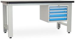 Rauman Műhelyasztal Solid MDF-04, 180 cm, függő doboz, fekete